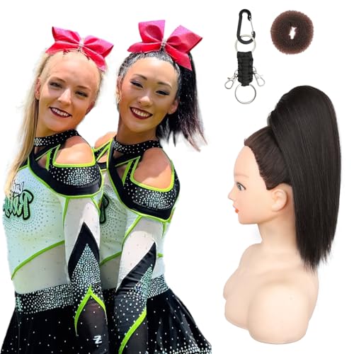 SEIKEA Cheer Ponytail Hair Piece, 14" Straight Cheerleader Hairpiece Ponytail