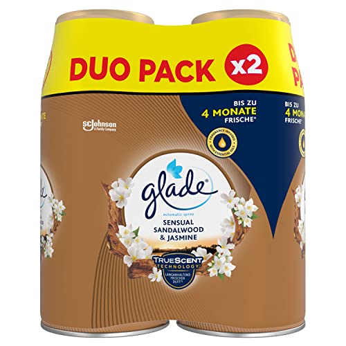 Glade Brise Lot de 2 recharges pour désodorisant automatique Bois de santal et jasmin (2 x 269 ml) 538 ml