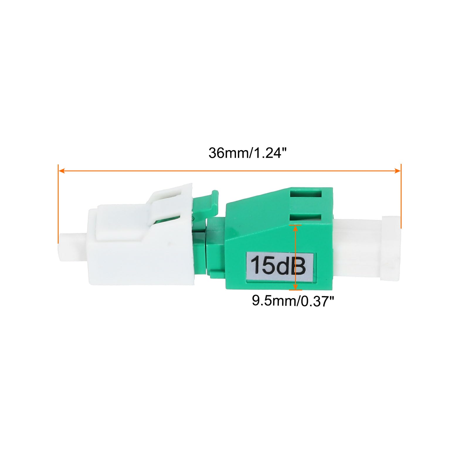 QUARKZMAN 15dB LC Fibre Attenuatore LC/APC SM Monomodale Fisso Fibre Ottico Attenuatore Maschio a Femmina per Fibre Ottico Trasmissione 2pz