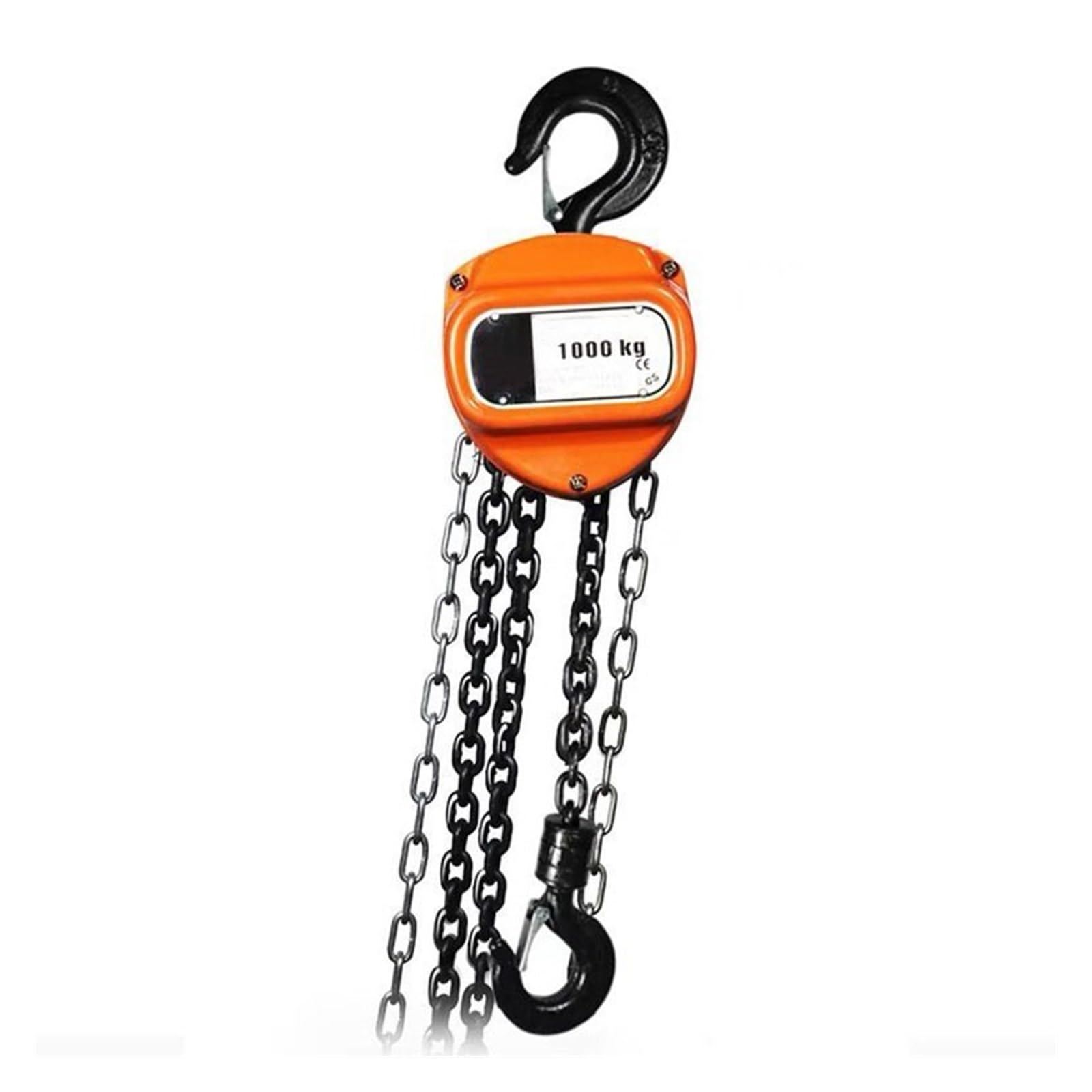 G80 Chain Hoist,1 Ton Manual Inverted Chain Small Crane Lifting 3/6 Meters Lifting Portable Manual Lever Block Lifting Tools for Cars, Home Improvement, Cargo Handling(6M)
