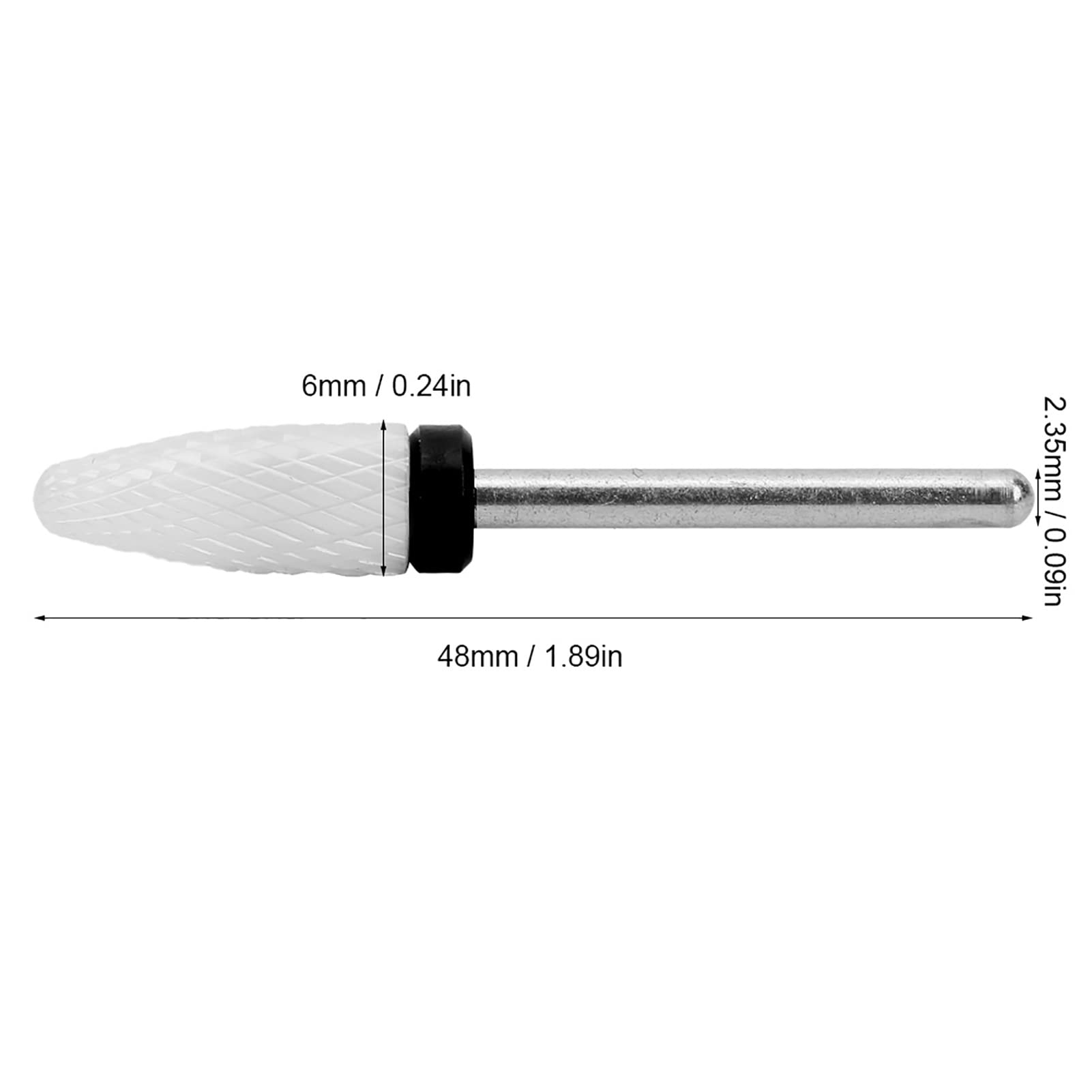 FLEXMAN Ceramic Nail Drill Bit, Corn Head Shape Electric Grinding Machine Drill Bit - Image 4