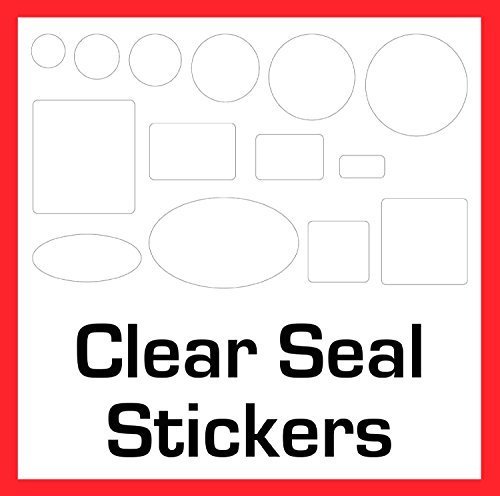 1000 Clear Seal Stickers/Labels - 14 Sizes to Choose from - Permanent Adhesive (21 x 48m Ovals) โ image 1