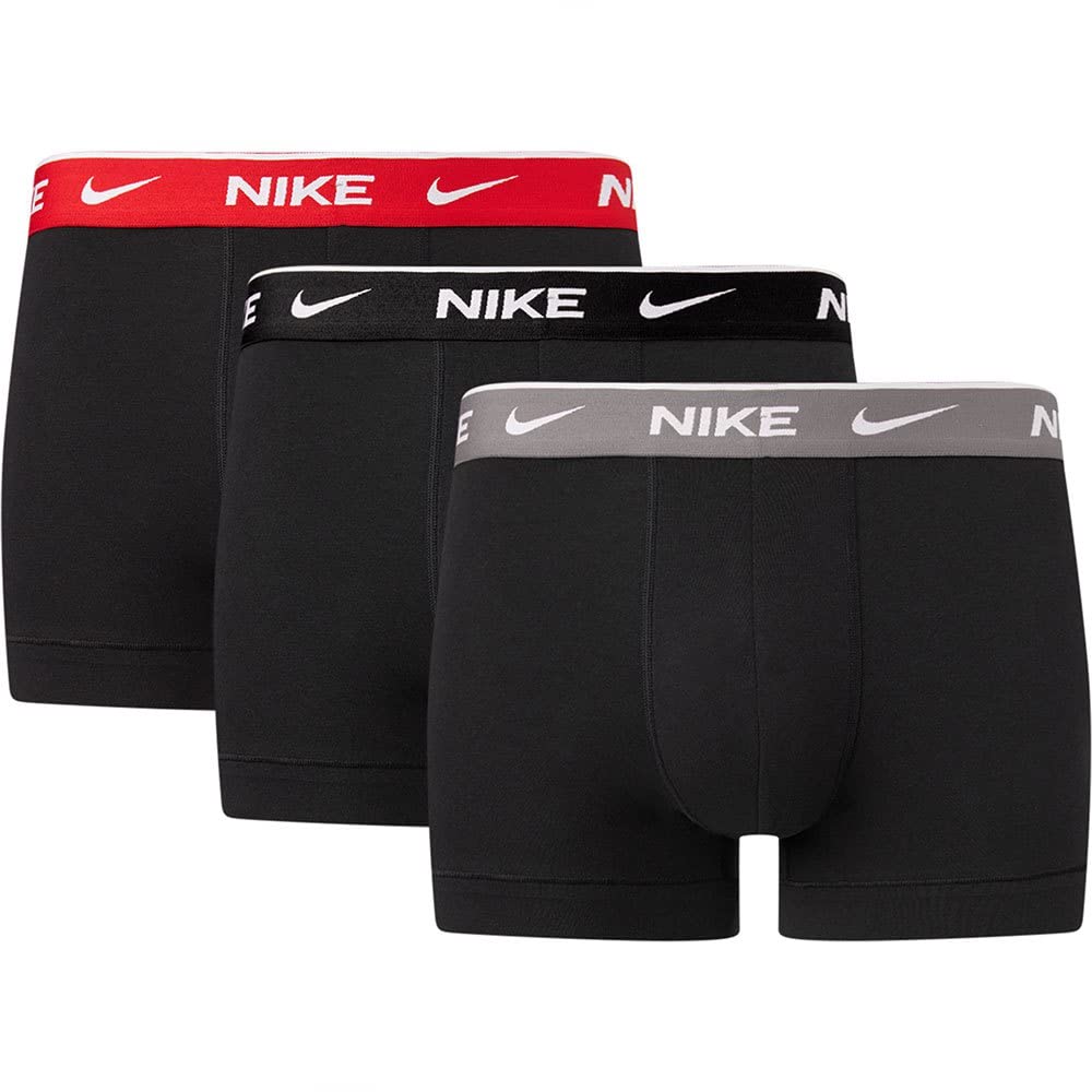 Nike 0000KE1008-AFX Trunk Boxer Mens Blck/Blck wb/Dark gr wb/Uni red wb M
