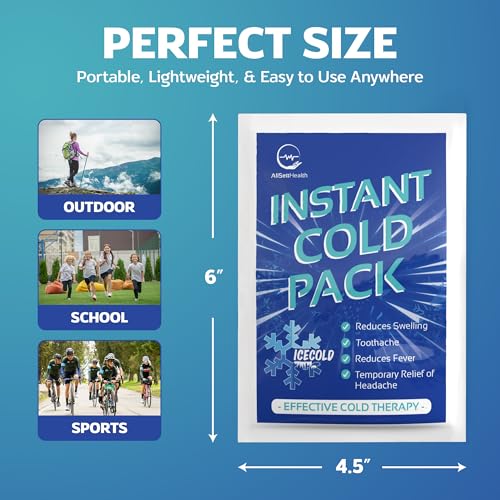 Image of 5000 Pack Pallet of Instant Ice Cold Pack (6 inch x 4.5 inch) - Disposable Instant Ice Packs for Injuries | Cold Compress Ice Pack for Pain Relief