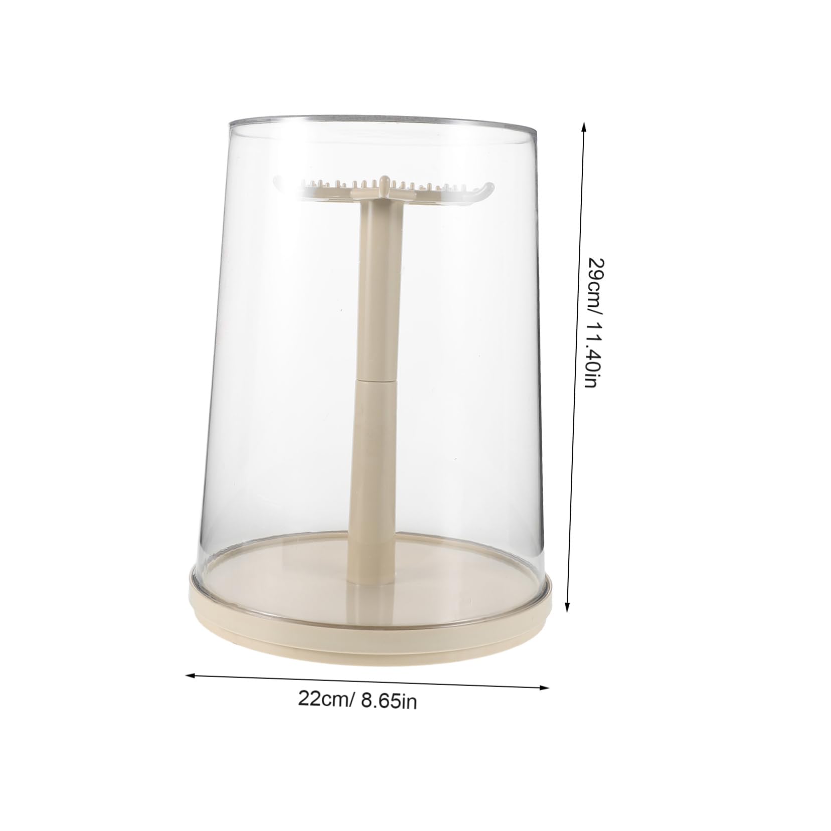 PRETYZOOM Transparent Rotating Display Case Clear Organizer Box Figures Mini Dolls Plush and Collectibles Stylish Desk Shelf Decoration