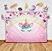 Temático de Unicornio Fotografía Telón y flores brillantes estudio puntales. Fondo de Fotomatón para arco iris decoración de fiesta de Niñas cumpleaños, Novias y princesas rosas baby shower