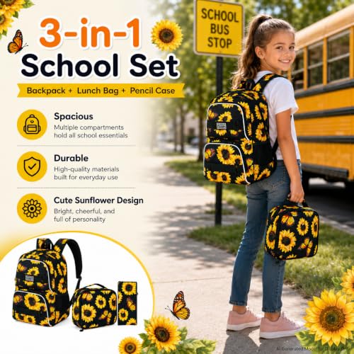 Image of Laptop Backpack, 16 Inch School Bag College Bookbag, Water Resistant Backpacks for Teens Girls Boys Women Men Students