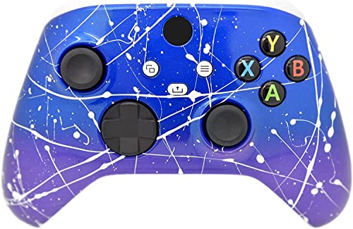 Hand Airbrushed Fade Custom Controller Compatible with Series X/S & One (Series X/S Blue & Purple White Drip)