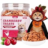 Wellix 13.5 oz Urinary Cat Treats for Indoor Cats Cranberry Flavor - Chicken Formula Kitten Training Snacks - Support Kidney Bladder & Urinary Health Cat Biscuits