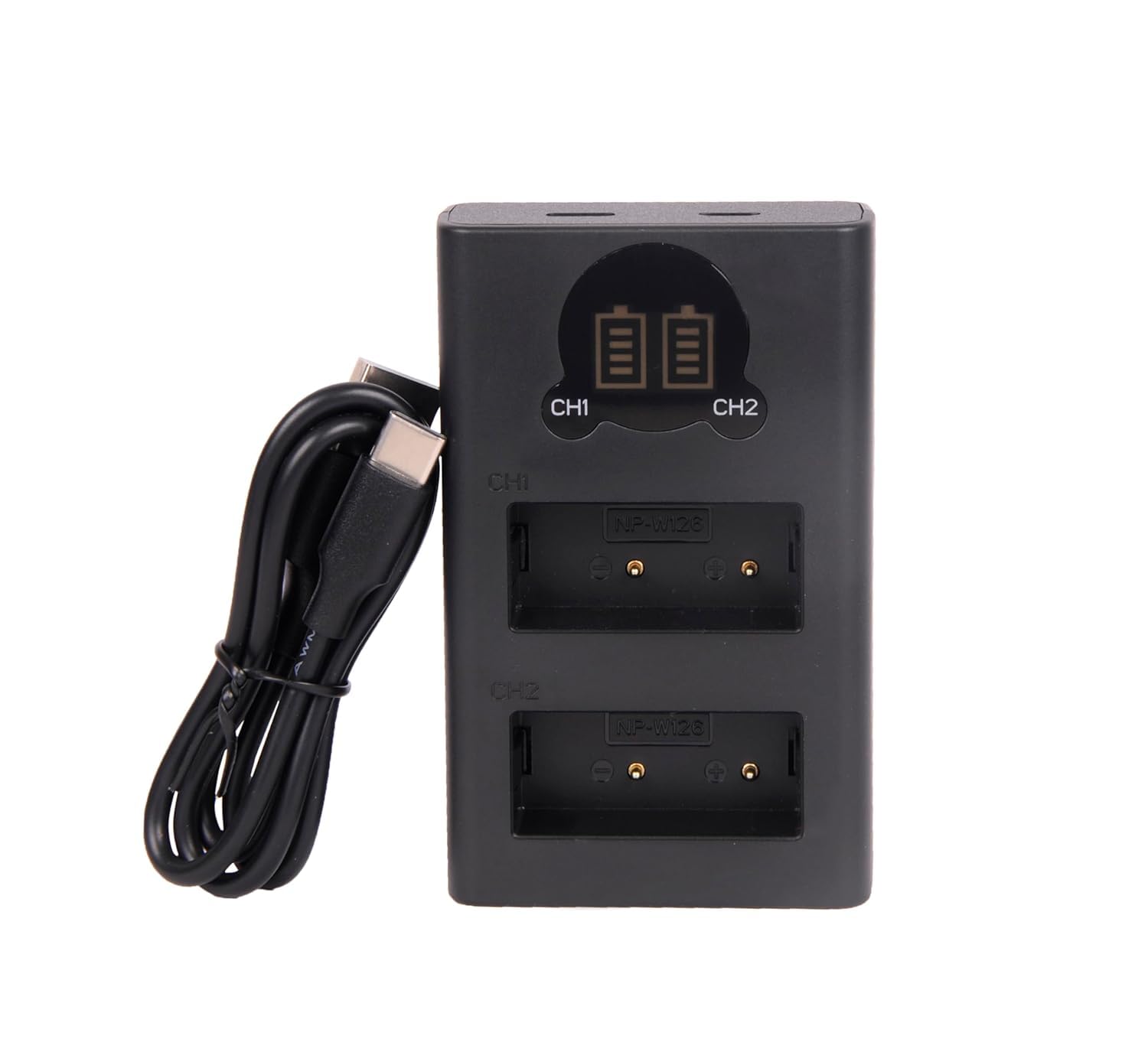 NP-W126 Dual Type C Charger with LCD Display for w126 Battery Compatible with for Fujifilm X-T100 X-T200 X100F X100V X-S10 X-A5 X-A10 X-E4 X-Pro2 X-Pro3-picture-24