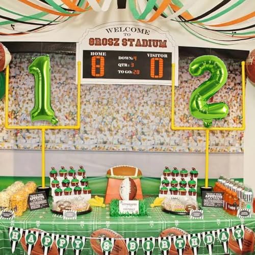 Image of TONIFUL 16 Inch 10 Pcs Light Green 0-9 Birthday Number Balloons