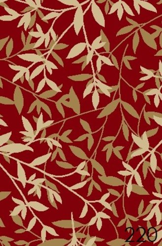 NEW Bamboo Red Floral Design Rubber backed non-slip Area Rug Carpet 3x5