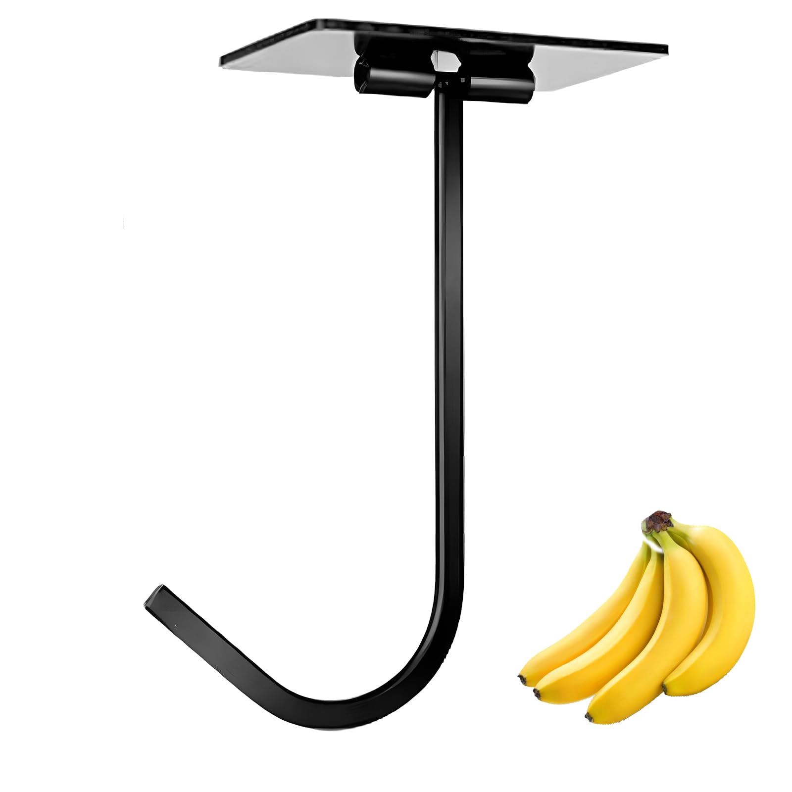 Folding Banana Holder to Keep Fresh, Self Adhesive Banana Hook for Hanging, Banana Hook Under Cabinet, Large Heavy Duty Hooks, Hanging Items in Kitchen Or Other Kitchen Items, 10.5CM
