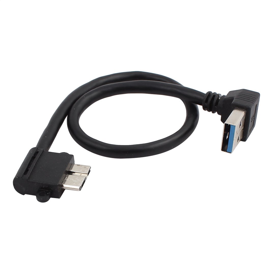 Cavo Adattatore USB 3.0 A Maschio A Micro-B Maschio Angolato 90&deg; &ndash; 1 Piede (30cm) Per Connessioni Compatte