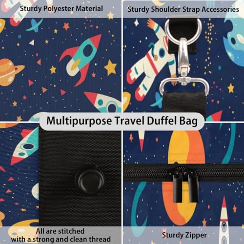 Travel Duffle Bag Galaxy Astrona Foldable Travel Bags for Men Women, 17 Inch Gym Bag Workout Bag Carry on Weekender Overnight Bag for Gym Travel3