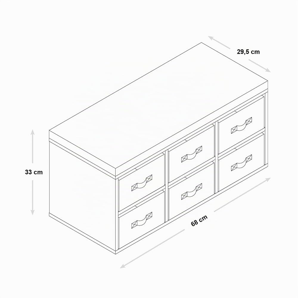 Kesper | Banc pour enfants avec boîtes de rangement, matériau: panneau de particules, dimensions: l:68 x h:29,5 x p:33 cm, couleur: blanc| 17729 13