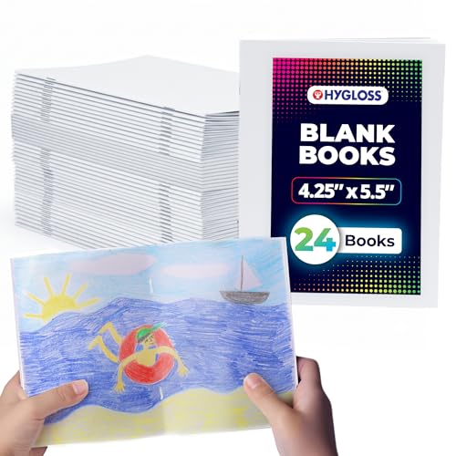 Hygloss Blank Books - Bulk 24 Pack – 4.25' x 5.5' A6...