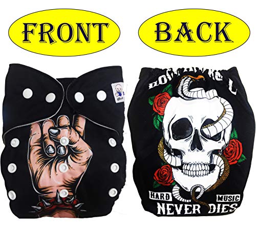 Image of Babymoon (Set of 3-1 Cloth Diaper with 2 5Layesr Bamboo Insert) Premium Adjustable Reusable Washable Cloth Diaper for Baby