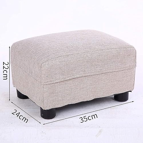 Siège cuboïde bleu 35x24x22, tabourets rembourrés de maison et repose-pieds