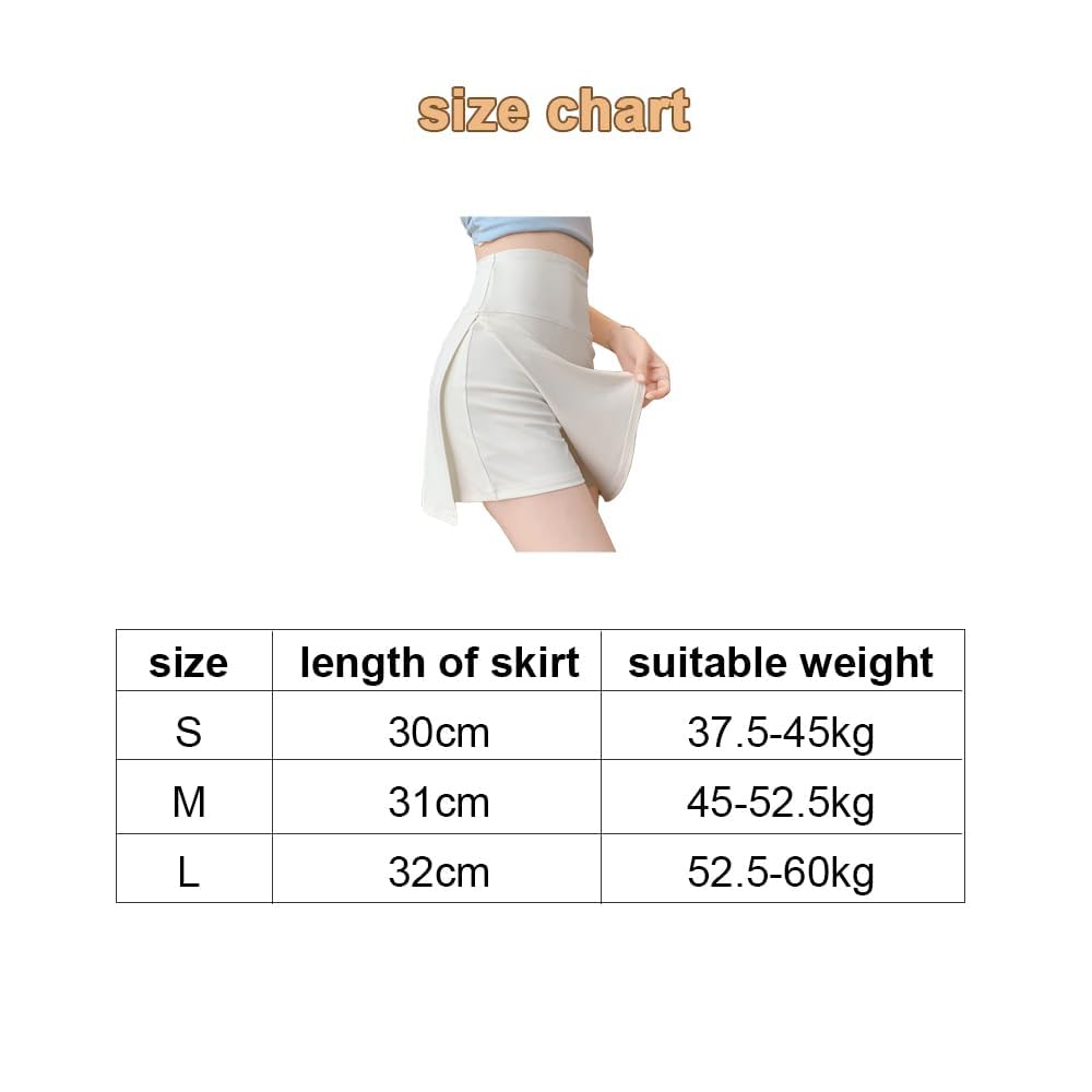 Faldas Mujer Verano de Tenis Deportiva Transpirable 2 en 1 con Bolsillo y Pantalones Cortos Falda Golf Adecuado Yoga Fitness Gym Tenis al Aire Libre