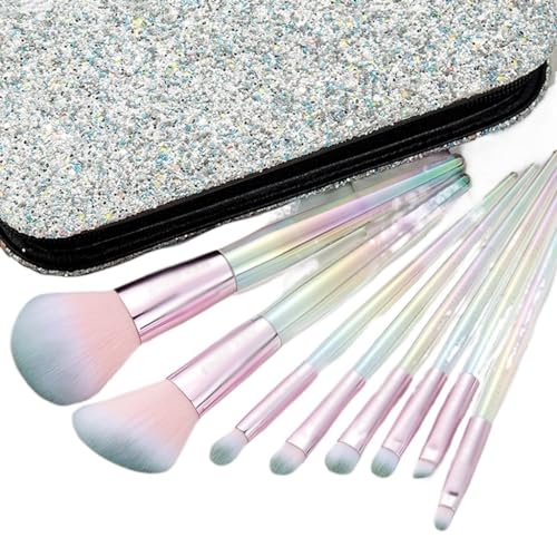 Pinceaux maquillage professionnels en set de 8 pièces durables aux finitions soignées