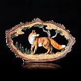 CHOUDOUFU Sculpture Statues Ornements 3D Découpe Guépard Miniature Renard À La Main Résine Gorille Figure Hippopotame Prédateur Animal Royaume Décor Art Et Artisanat Ornement Bibelot