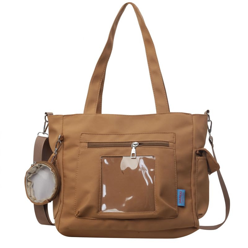 Cute Handbag Crossbody Bag Women, Aesthetic Y2K Shoulder Handbags Fashion Top Handle Bag Women Trendy Tote Bag (brown)