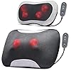 2 Massagekissen mit Wärmefunktion, RENPHO Shiatsu Rückenmassagegerät mit tiefwirkender Knetmassage für Nacken Schulter Rücken im Büro Zuhause, Genießen Sie mit Ihren Freunden und Familien