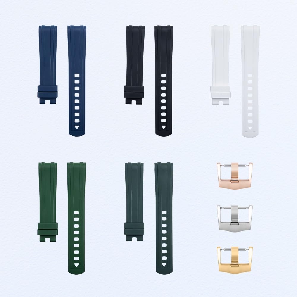 DASEB Dla paska Omega Seamaster 300 nurkowanie Watchband bransoletki ze sprzączką 20mm zakrzywiony koniec jakości FKM guma fluorowa nowe paski do zegarków
