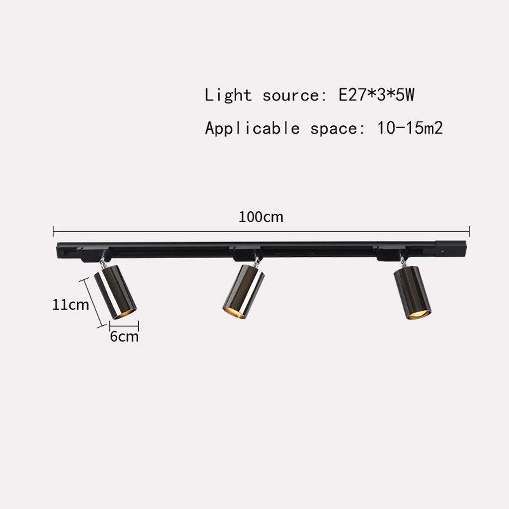 Spot de plafond, éclairage sur rail LED, spots muraux rotatifs pour couloir, cuisine, salon, centre commercial - Noir 15 W - Lumière blanche