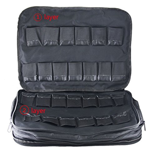 Bolsa de almacenamiento para hombro EXMAX® para transmisor receptor de sistema de guía de tour inalámbrico u otro producto pequeño (52 ranuras) miniatura 1