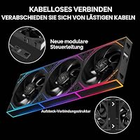 Thermalright TL-M12QR X3 120mm Reverse ARGB PWM Lüfter Schwarz, 3er-Pack – Ansicht 2