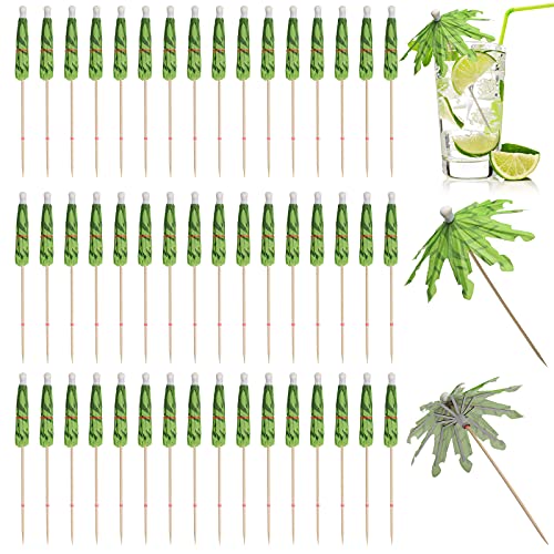 50pcs Cocktail Umbrellas for Drinks, Coolrunner Coconut Palm Tree Umbrella Toothpicks, Tropical...