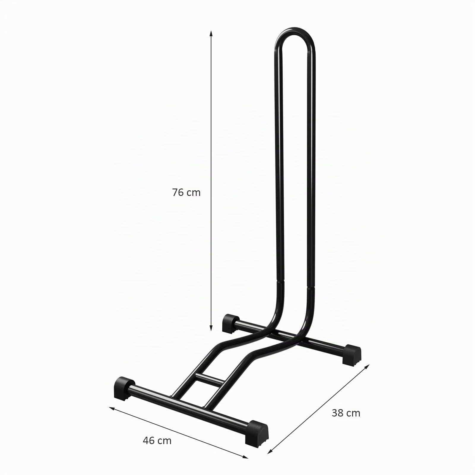 4 x WELLGRO® Fahrradständer - Stahl, sicherer Stand - Farbe schwarz
