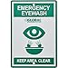 Global Industrial Wall Mounted Emergency Eyewash with Plastic Bowl, Push Handle, Yellow