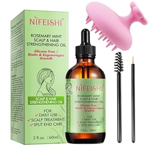 Bieyoc Rosemary Essential Oil, Rosemary Oil for Hair Growth, 100% Pure Natural Rosemary Hair Oil for Hair and Eyelashes – Stimulates Hair Growth Strengthens and Nurshes Scalp, 2.02 Fl Oz