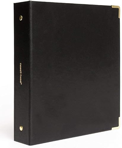 Russell+Hazel - Carpeta de 3 anillas de tamaño pequeño, diseño textil