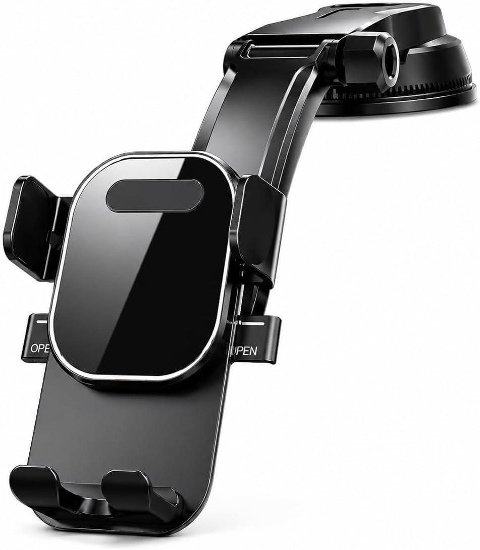 Suporte Celular Carro 360° Antivibração e Antiqueda – Ventosa Ultra Forte para Painel e