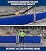 ZonePro Dual Mobile Stanchion for Closing Aisles, Cordoning Off Machinery, Minimizing Accidents, and Crowd Control – Extended Reach and Mobility (up to 28 ft Total Coverage) (DuraSafe Fabric, Blue)
