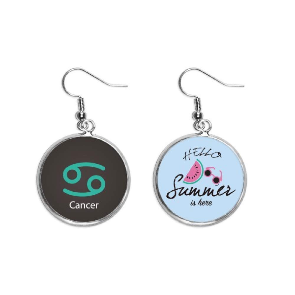 Pendientes de cáncer con diseño de sandía para lóbulo en verano 5