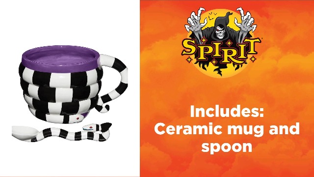 Taza para sopa Beetlejuice con cuchara y diseño Sandworm miniatura 3