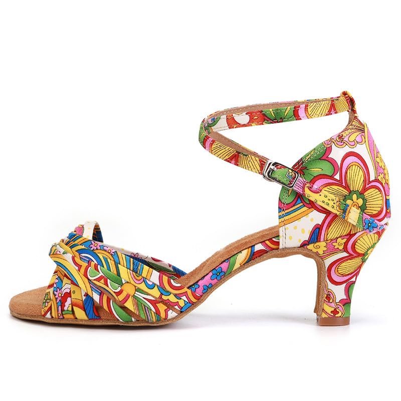 AOQUNFS Women Ballroom Dance Shoes Latin Salsa Performance Practice Dancing Shoes,L255