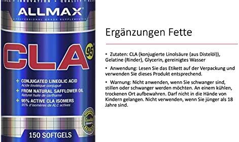 ALLMAX Nutrition CLA95: Unparalleled Purity with 150 Capsules 4 51oE1sZfssL. AC