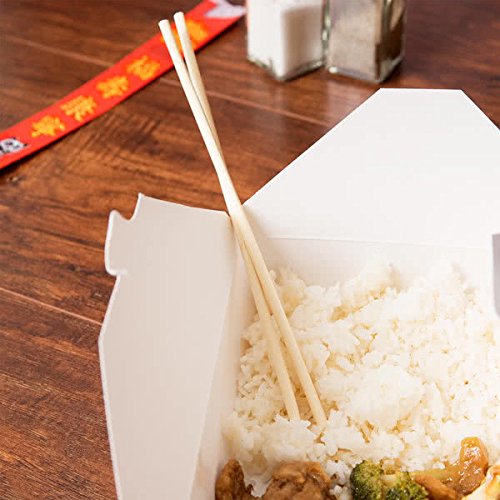 Combo - Pack Of 25 Chinese Take Out Boxes Pagoda 16 Oz/Pint Size Party Favor And Food Pail With 25 Chopsticks In Dhi Packaging #TOP2