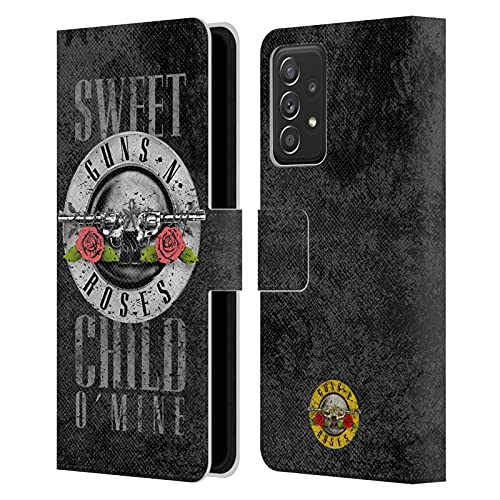 Guns N' Roses Protection Samsung Galaxy A53 5G Étui Cuir Rabat Support Porte Carte Coque Antichoc