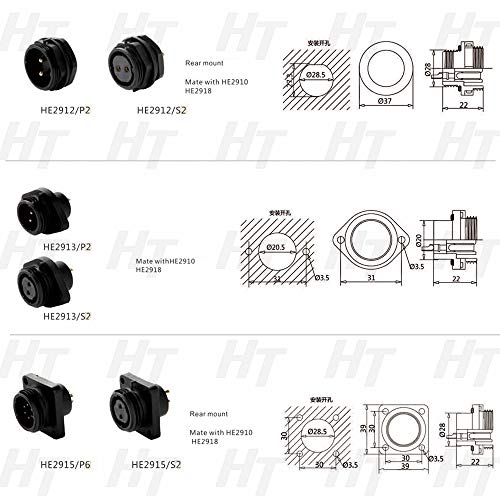Conector Circular Impermeable Aviation 7 Pin miniatura 5