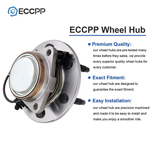 Eccpp Front Wheel Hub Bearing Assembly Fits For Chevy Tahoe Avalanche Silverado Suburban 1500 Gmc Sierra 1500 Denali Yukon Xl 1500 Cadillac Escalade 2Wd 6 Lugs W/Abs Left Or Right 515097 X2 #TOP2