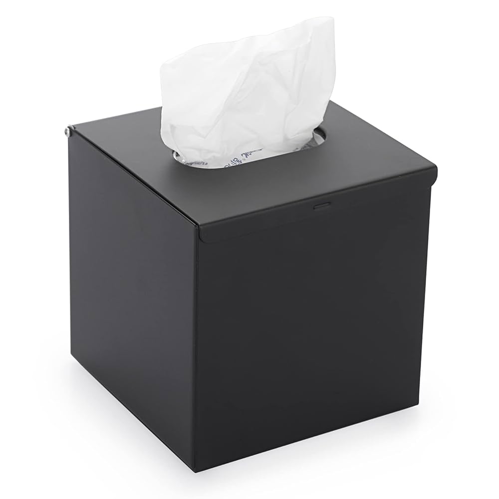 Square Tissue Box Cover - Stylish Cube Stainless Steel