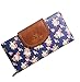 SeptCity Womens Wallet Cute Floral Soft Leather Clutch Gift for Her, 2071 (Twilight Blue)