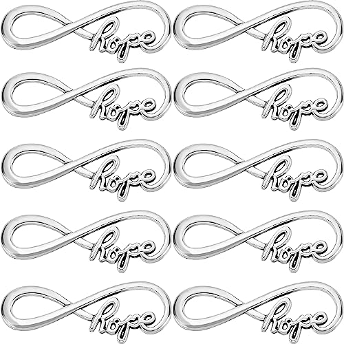 SUNNYCLUE 1 Box 50Pcs Infinity Connectors Infinity Link Charms Infinity Connector Charm Number 8 Charm Hope Symbol Love Connector Charms for jewellery Making Charms DIY Earring Necklace Bracelet Craft